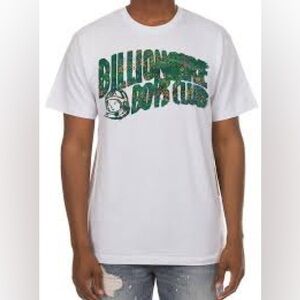 Billionaire Boys Club White Tee with Green Logo